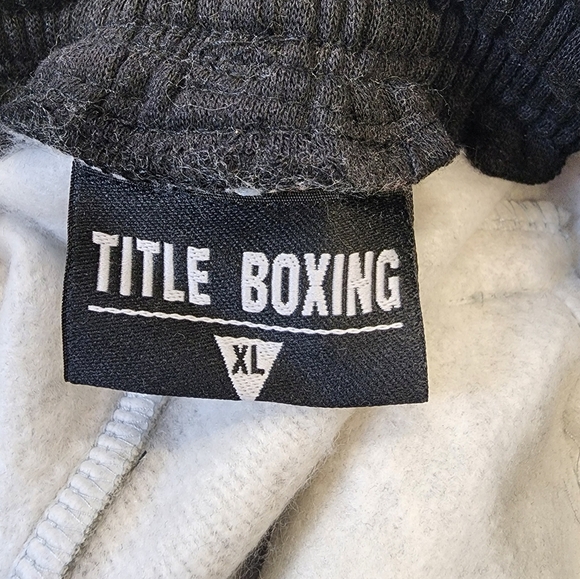 NWT Title Boxing Men's Hearther Gray Black Trim 2 Pockets Sweatpants, sz XL - Picture 3 of 15